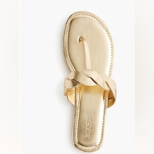 J. Crew Factory Twist Sandals Gold 9